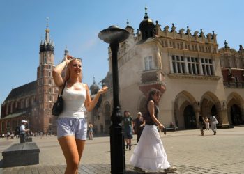 25.06.2026, Krakow. Rynek podczas fali upalow w Krakowie. Fot. Klaudia Radecka / Agencja Wyborcza.pl